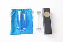 Load image into Gallery viewer, Wedding Glass Mezuzah Kit - Blue glass to break under the chuppah and a mezuzah to fill after your Jewish Wedding