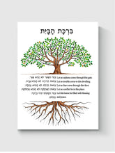 Load image into Gallery viewer, Jewish Home Blessing Tree of Life Art Print: Birkat HaBayit
