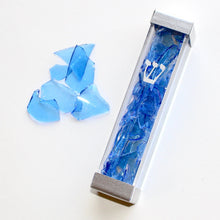 Load image into Gallery viewer, Wedding Glass Mezuzah Kit - Blue glass to break under the chuppah and a mezuzah to fill after your Jewish Wedding