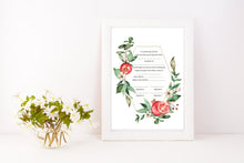 Load image into Gallery viewer, Simchat Bat Certificate: Pomegranate Jewish Baby Naming Print