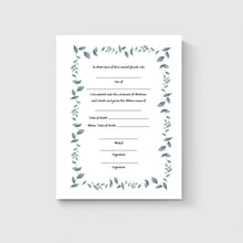 Load image into Gallery viewer, Baby Boy Bris Certificate: Jewish Ceremony Keepsake
