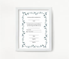 Load image into Gallery viewer, Baby Boy Bris Certificate: Jewish Ceremony Keepsake