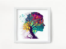 Load image into Gallery viewer, Colorful Tree of Life Art Print - Woman Silhouette - Etz Chaim