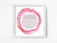 Load image into Gallery viewer, Woman of Valor-Eishet Chayil Blessing/Prayer Print, pink watercolor, Hebrew and English