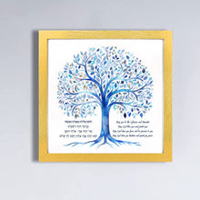 Load image into Gallery viewer, Birkat HaBanim, Blessing of the Children Print, for a boy, Tree of Life Design, Hebrew/English