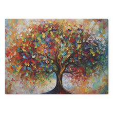 Load image into Gallery viewer, Tree of Life Glass Challah Board: Colorful Jewish Gift