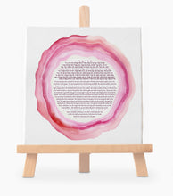 Load image into Gallery viewer, Woman of Valor-Eishet Chayil Blessing/Prayer Print, pink watercolor, Hebrew and English