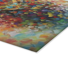 Load image into Gallery viewer, Tree of Life Glass Challah Board: Colorful Jewish Gift
