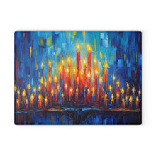 Load image into Gallery viewer, Colorful Candle Design Tempered Glass Menorah Drip Tray
