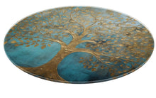 Load image into Gallery viewer, Tree of Life Glass Challah Board: Gold Etz Chaim Design (11.8")
