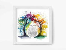 Load image into Gallery viewer, Tree of Life Jewish Home Blessing - Birkat HaBayit, Art Print, prayer, to display in your home or give as a gift