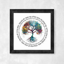 Load image into Gallery viewer, Tree of Life Jewish Home Blessing - Birkat HaBayit, Art Print, prayer, to display in your home or give as a gift