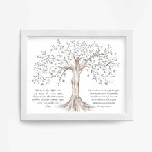 Load image into Gallery viewer, Jewish Home Blessing Tree of Life Art Print: Birkat HaBayit