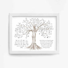Load image into Gallery viewer, Jewish Home Blessing Tree of Life Art Print: Birkat HaBayit