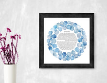 Load image into Gallery viewer, Jewish Physician Blessing/Prayer Print, blue stones design, Great Doctor or medical School Graduate Gift, Hebrew and English