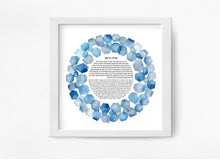 Load image into Gallery viewer, Jewish Physician Blessing/Prayer Print, blue stones design, Great Doctor or medical School Graduate Gift, Hebrew and English