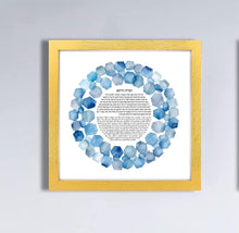 Load image into Gallery viewer, Jewish Physician Blessing/Prayer Print, blue stones design, Great Doctor or medical School Graduate Gift, Hebrew and English