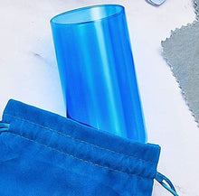 Load image into Gallery viewer, Wedding Glass Mezuzah Kit - Blue glass to break under the chuppah and a mezuzah to fill after your Jewish Wedding