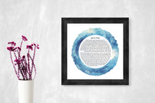 Load image into Gallery viewer, Physician/Doctor Jewish Blessing/Prayer Print, blue waves design, Great Doctor or medical School Graduate Gift, Hebrew and English
