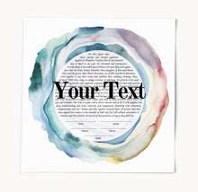 Load image into Gallery viewer, Watercolor Ketubah -Multiple Text Options, Fast Shipping, budget friendly, for Jewish Wedding