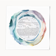 Load image into Gallery viewer, Watercolor Ketubah -Multiple Text Options, Fast Shipping, budget friendly, for Jewish Wedding