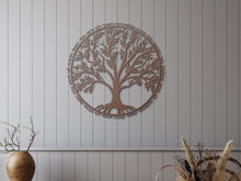 Load image into Gallery viewer, Metal Home Blessing Birkat Habayit Hebrew Art with a Tree of Life/Etz Chaim, Jewish Prayer, for the home or as a gift