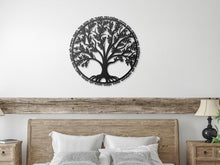 Load image into Gallery viewer, Metal Home Blessing Birkat Habayit Hebrew Art with a Tree of Life/Etz Chaim, Jewish Prayer, for the home or as a gift
