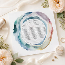 Load image into Gallery viewer, Watercolor Ketubah -Multiple Text Options, Fast Shipping, budget friendly, for Jewish Wedding