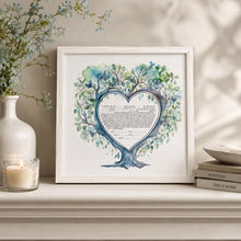 Load image into Gallery viewer, Ketubah -Colorful Tree of Life Heart Watercolor, Fast Shipping, budget friendly, for Jewish Wedding