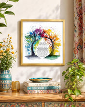 Load image into Gallery viewer, Tree of Life Jewish Home Blessing - Birkat HaBayit, Art Print, prayer, to display in your home or give as a gift