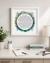 Load image into Gallery viewer, Physician Blessing/Prayer Hebrew/English Print, nature/forest design, Great Doctor or medical School Graduate Gift