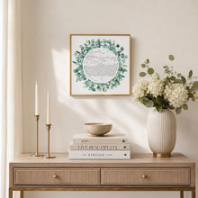 Load image into Gallery viewer, Teal Eucalyptus Ketubah: Jewish Wedding Certificate, Archival Paper