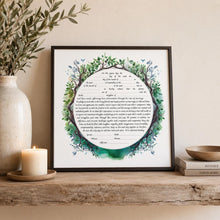 Load image into Gallery viewer, Ketubah - circular tree design, multiple text options, fast shipping, budget friendly, for Jewish Wedding