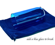 Load image into Gallery viewer, Fillable Broken Wedding Glass Shabbat Candlesticks: Cylindrical Crystal