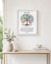 Load image into Gallery viewer, Jewish Home Blessing Tree of Life Print, Birkat HaBayit, Art Print, prayer, to display in your home or give as a gift
