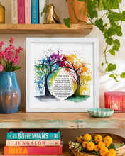 Load image into Gallery viewer, Tree of Life Jewish Home Blessing - Birkat HaBayit, Art Print, prayer, to display in your home or give as a gift