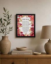 Load image into Gallery viewer, Jewish Home Blessing, Birkat HaBayit, Pomegranate Design, to display in your home