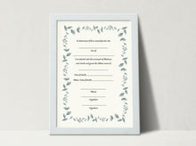 Load image into Gallery viewer, Jewish Baby Boy Bris Ceremony Certificate, B&#39;rit Milah, ready to ship