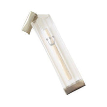 Load image into Gallery viewer, Gold Colored Jewish Mezuzah Case, Handmade, you fill with your Broken Glass Shards Under the Chuppah, you fill